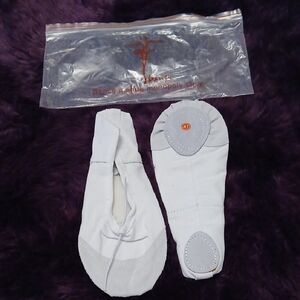 Women's White Split-Sole Canvas Ballet Slippers